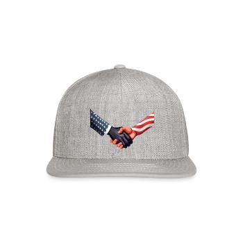 Juneteenth African American - Snapback Baseball Cap - heather gray - Front