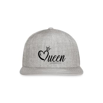 The Queen Of World - Snapback Baseball Cap - heather gray - Front
