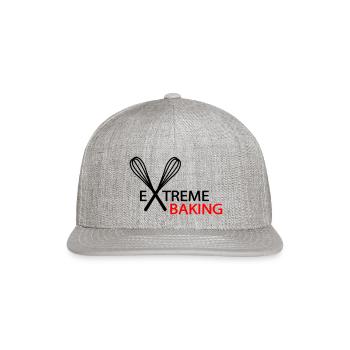 baking - Snapback Baseball Cap - heather gray - Front