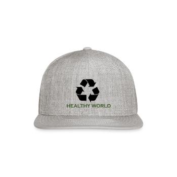 HEALTHY WORLD - Snapback Baseball Cap - heather gray - Front