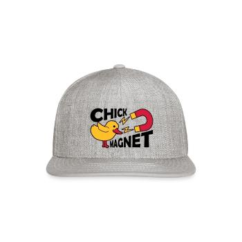 Casanova chick magnet womanizer - Snapback Baseball Cap - heather gray - Front