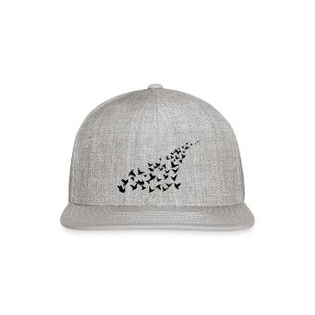 Origami Paper - Snapback Baseball Cap - heather gray - Front
