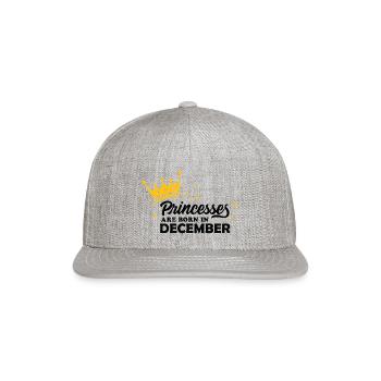 December Art - Snapback Baseball Cap - heather gray - Front