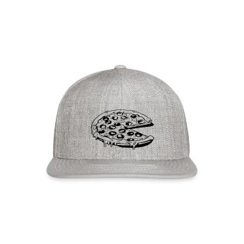 Pizza Slice Pizzeria - Snapback Baseball Cap - heather gray - Front