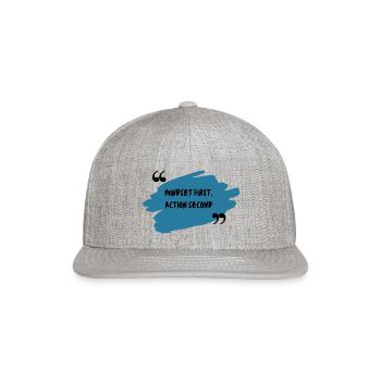 Quote Reminder - Snapback Baseball Cap - heather gray - Front