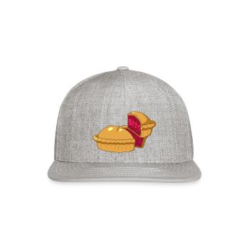 Slice Of Pie - Snapback Baseball Cap - heather gray - Front