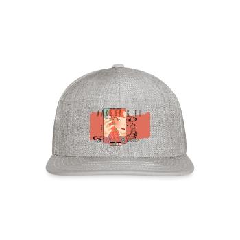 The Makup Girl Quiet and Beautiful Hoodies - Snapback Baseball Cap - heather gray - Front