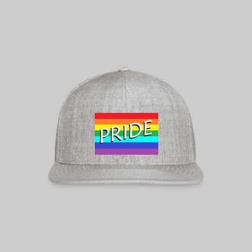 Pride Flag with Pride Text - Snapback Baseball Cap