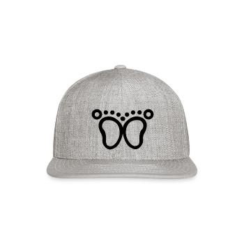 Foot - Snapback Baseball Cap - heather gray - Front