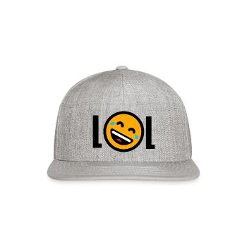 LOL - Snapback Baseball Cap - heather gray - Front