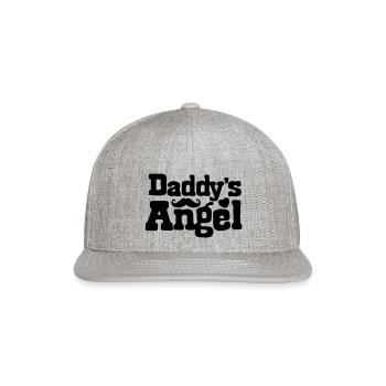 Dad Angel - Snapback Baseball Cap - heather gray - Front