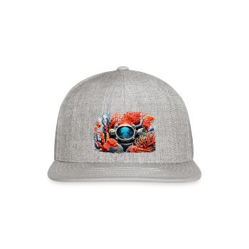 Depth of ocean - Snapback Baseball Cap - heather gray - Front