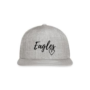 Love Eagle - Snapback Baseball Cap - heather gray - Front