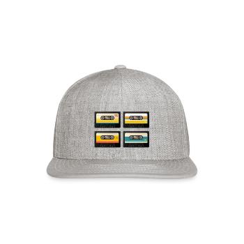 vintage music cassette - Snapback Baseball Cap - heather gray - Front