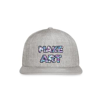 Make Art paisley - Snapback Baseball Cap - heather gray - Front