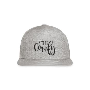 Keep It Comfy nature - Snapback Baseball Cap - heather gray - Front