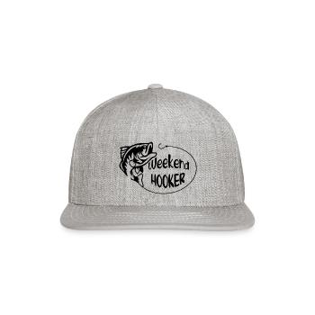 Weekend Hooker Fishing Cute Hooker s Fisherman T - Snapback Baseball Cap - heather gray - Front