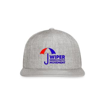 Wiper Democratic Movement - Snapback Baseball Cap - heather gray - Front