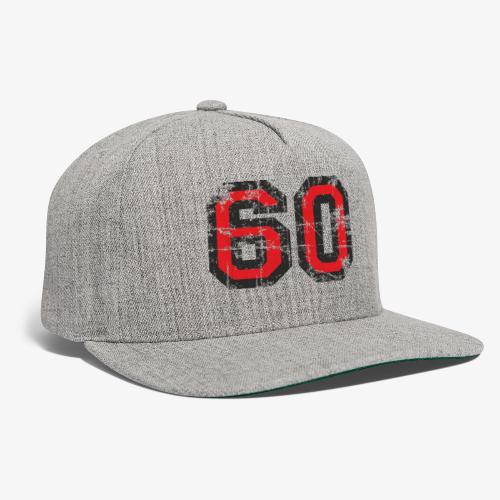 Number 60 (Vintage Red) - Snapback Baseball Cap