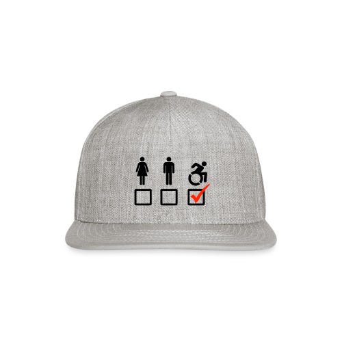 A wheelchair user is also suitable - Snapback Baseball Cap