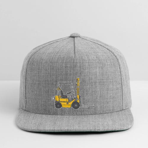 Yellow Fork-lift truck, stacker truck - Snapback Baseball Cap