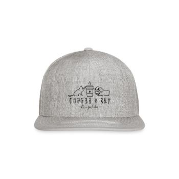 COFFEE AND CAT - Snapback Baseball Cap - heather gray - Front