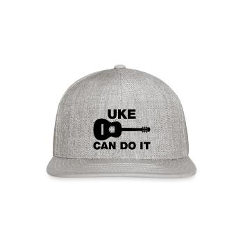 Uke Can Do It - Snapback Baseball Cap - heather gray - Front