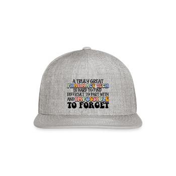 A truly great pharmacy tech - Snapback Baseball Cap - heather gray - Front