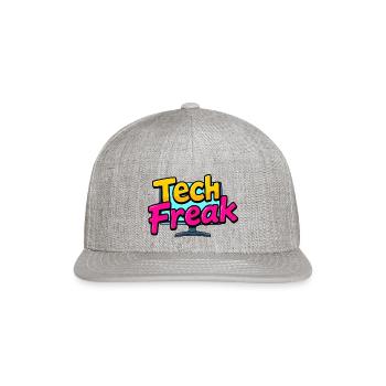 Tech Freak - Snapback Baseball Cap - heather gray - Front
