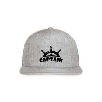 Captain trending - Snapback Baseball Cap - heather gray - Front