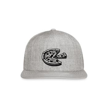 Pizza Slice Pizzeria - Snapback Baseball Cap - heather gray - Front