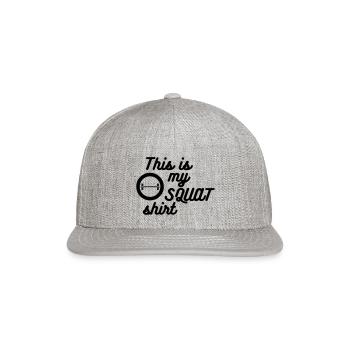 My squat shirt - Snapback Baseball Cap - heather gray - Front