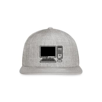 screen keyboard mouse computer - Snapback Baseball Cap - heather gray - Front