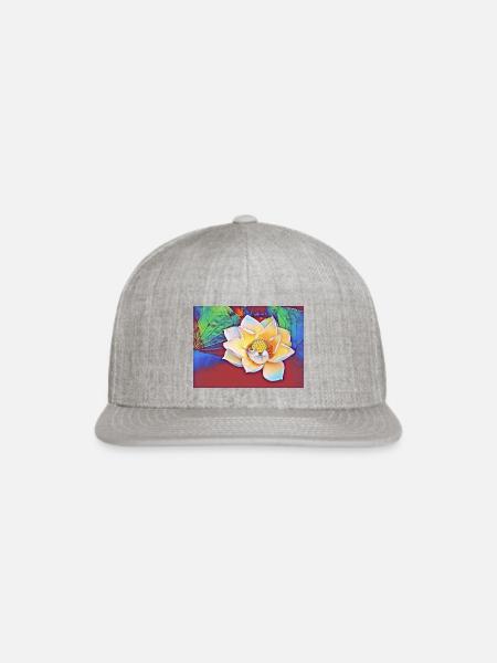 Soft Floral - Snapback Baseball Cap - heather gray