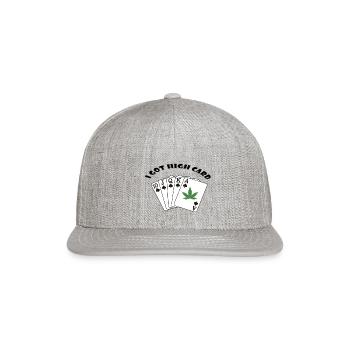 royal flash spade - Snapback Baseball Cap - heather gray - Front
