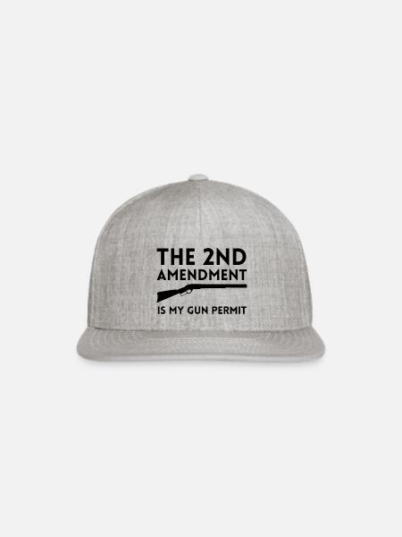 2nd Amendment 70s quote - Snapback Baseball Cap - heather gray