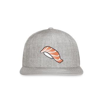Sake Salmon Sushi - Snapback Baseball Cap - heather gray - Front