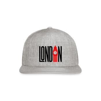 London - Snapback Baseball Cap - heather gray - Front