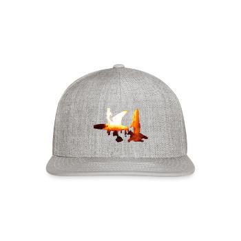 Candlelight Melt - Snapback Baseball Cap - heather gray - Front