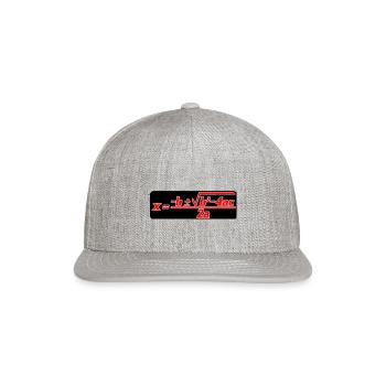 Quadratic Formula For Math Class 6 - Snapback Baseball Cap - heather gray - Front