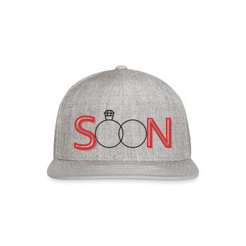 Soon - Snapback Baseball Cap - heather gray - Front