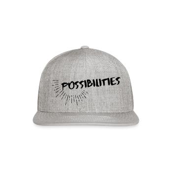 Possibilities - Snapback Baseball Cap - heather gray - Front