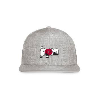 japan - Snapback Baseball Cap - heather gray - Front