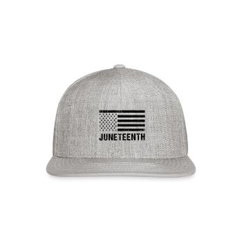 JUNETEENTH - Snapback Baseball Cap - heather gray - Front