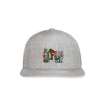 So Elfin Cute - Snapback Baseball Cap - heather gray - Front