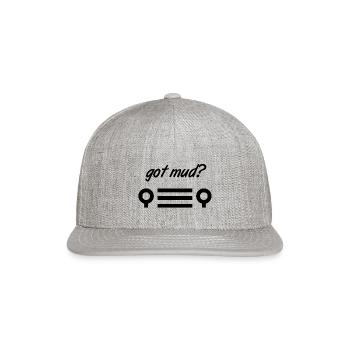 got mud? - Snapback Baseball Cap - heather gray - Front