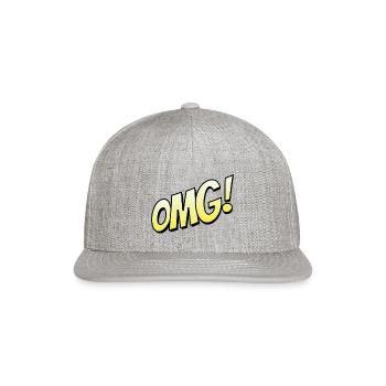 cool designe - Snapback Baseball Cap - heather gray - Front