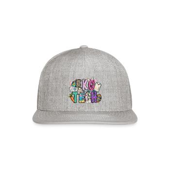 Ekg Tech Easter - Snapback Baseball Cap - heather gray - Front