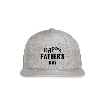 Bold Father's Day Greeting Tee - Snapback Baseball Cap - heather gray - Front
