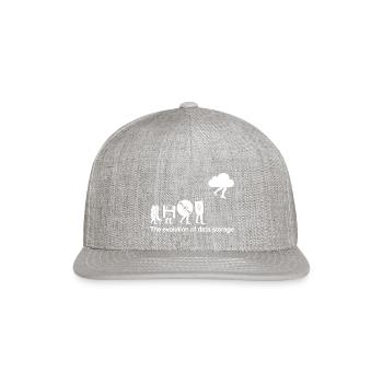 Funny evolution of data storage for nerd coder - Snapback Baseball Cap - heather gray - Front